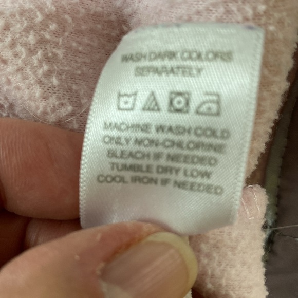 Pajamagram Pink, White & Gray Stripe, Satin Trim Woman’s Size Large Pajama Set. - Picture 9 of 11